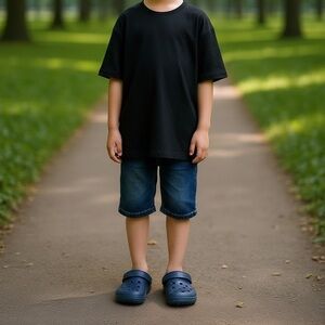 Kids Navy Crocs